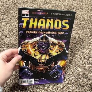 Marvel Thanos Comic with Gold and Purple Cover